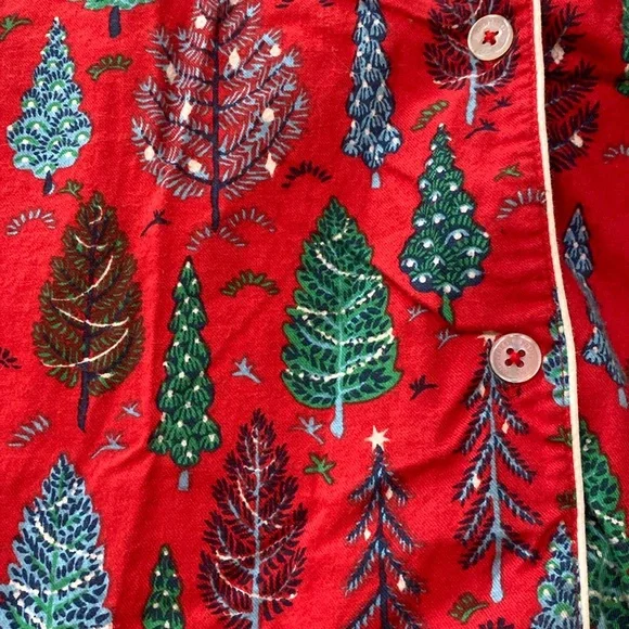 Printfresh Red and Green Leaf Pajama Set - Picture 9 of 16